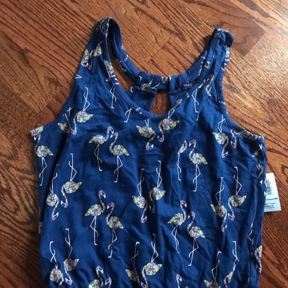 GIRLS OLD NAVY FLAMINGO SHORTS OVERALLS ROMPER JUMPSUIT Sz XL X-LARGE (14) NWT - Picture 2 of 4